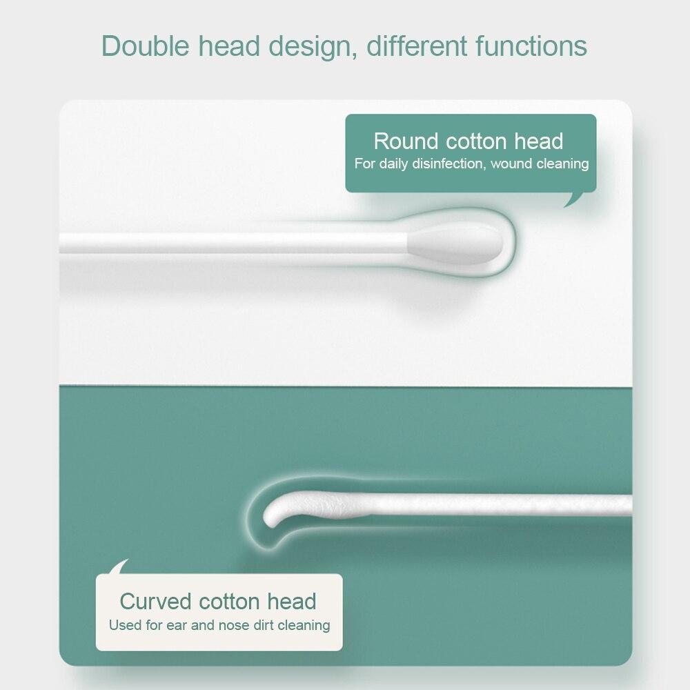 200PCS Organic Baby Cotton Swabs Paper Sticks Cotton Buds for Baby Ear Nose Clean Ultra Safe Hypo-allergenic Biodegradable