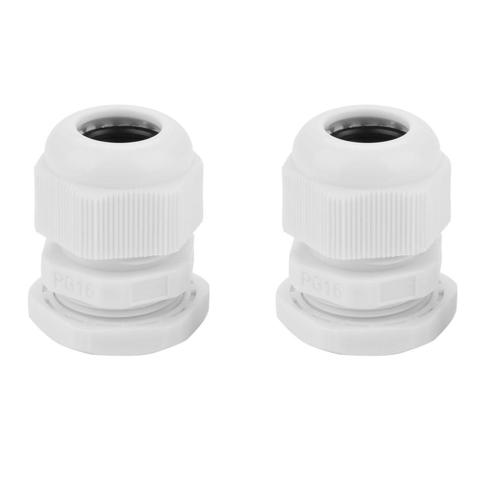 10PCSCelsiusset  IP68 Waterproof White Nylon Plastic Cable Gland Connector (PG16 )