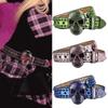 Women Rhinestones Belt for Jeans Skull Rivets Studded Waist Belt Blingbling Belt for Pants Cowboy Belt Waiststrap