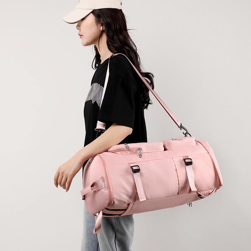 Women's Sports and Fitness Bag with Dry and Wet Separation, Independent Shoe Compartment, and Casual Travel Bag