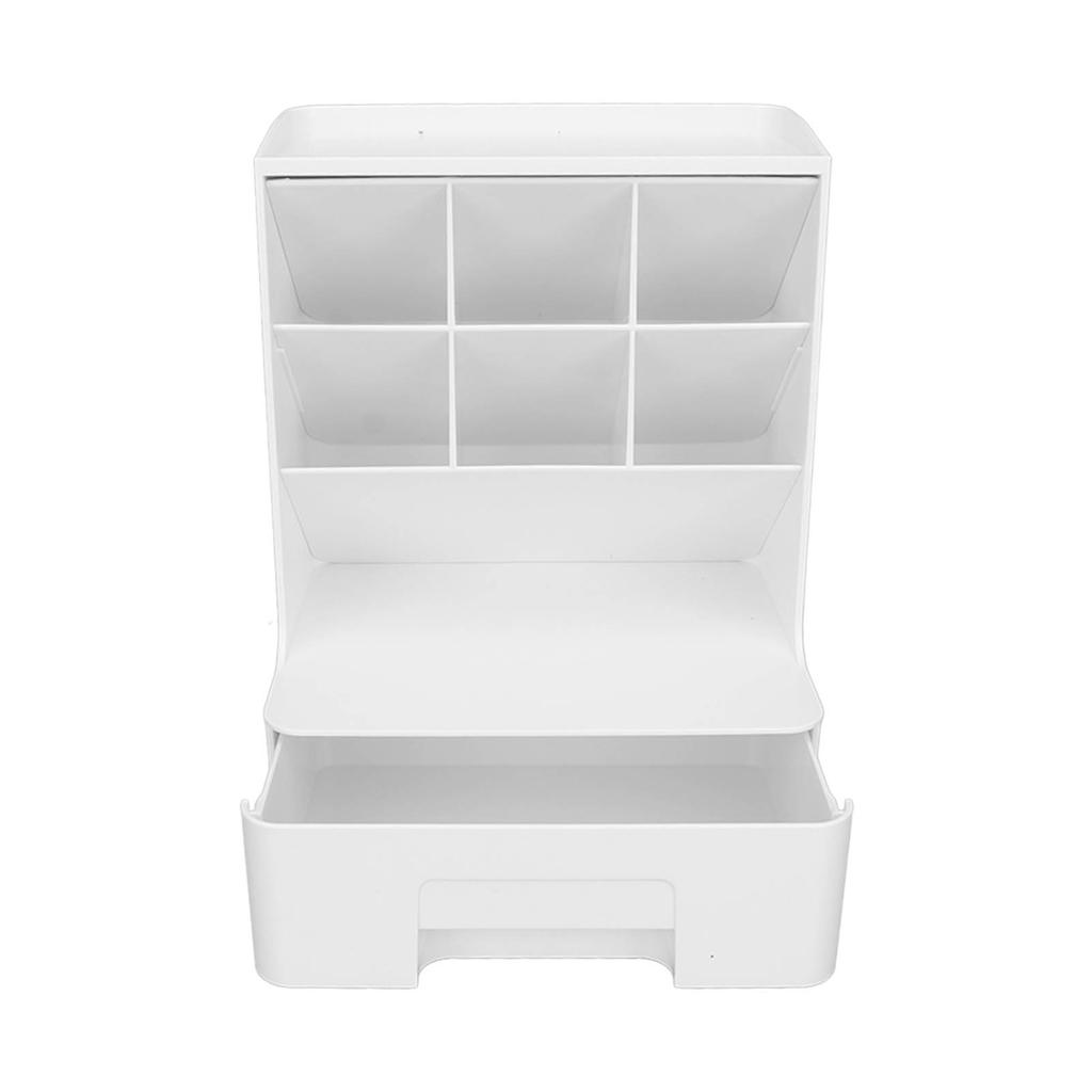 Caja de Almacenamiento Diseño de Enchufe Oblicuo Gran Capacidad Plástico Portalápices Organizador Estante de Almacenamiento de Escritorio