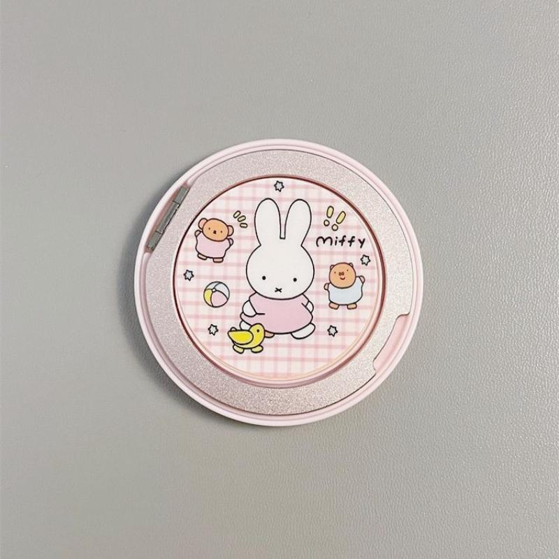 Kawaii Miffy MagSafe Magnetic Phone Holder Cute Pink Cartoon 360° Rotatable Stand for IPhone Durable with Strong Magnetic Base