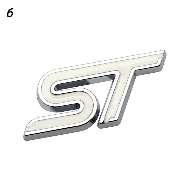 

3D Емблема ST для автомобіля Задній багажник Бічне крило Значок Наклейка Для Логотипу ST F-ocus Fiesta Ecosport 2009-2015 M-ondeo Focus2 Focus3 MK2 6