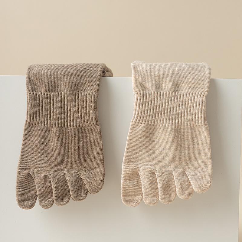 1 Pairs Spring Five Fingers Women Socks Japan Style Solid Colour Ladies Split Toe Sports Socks kawaii Cotton Harajuku Toe Socks