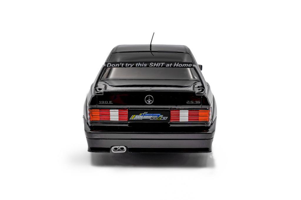 Solides Benz Mini Auto 1/18 BENZ 190 (W201) Evolution II 1990 (Schwarz) S1801012