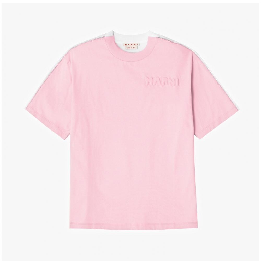 Marni Thjet49qx Utc017 00c09 Logo Women S Short Sleeve Tee