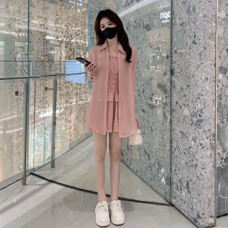 

Омолаживающий Популярный в этом году солнцезащитный комплект-тройка Носите рубашку Pink XL(125-140)