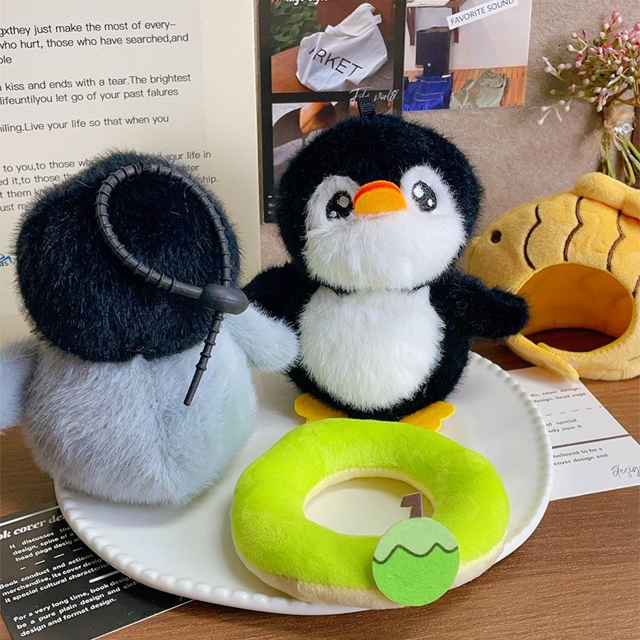 Penguin Plush Taiyaki Keychain and Bag Charm