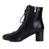 Ankle Boots For Women Spring Shoes New 2025 Casual Medium Heels Black White Lace-up Short Boots Footwear Shoes 2025 Waterproof