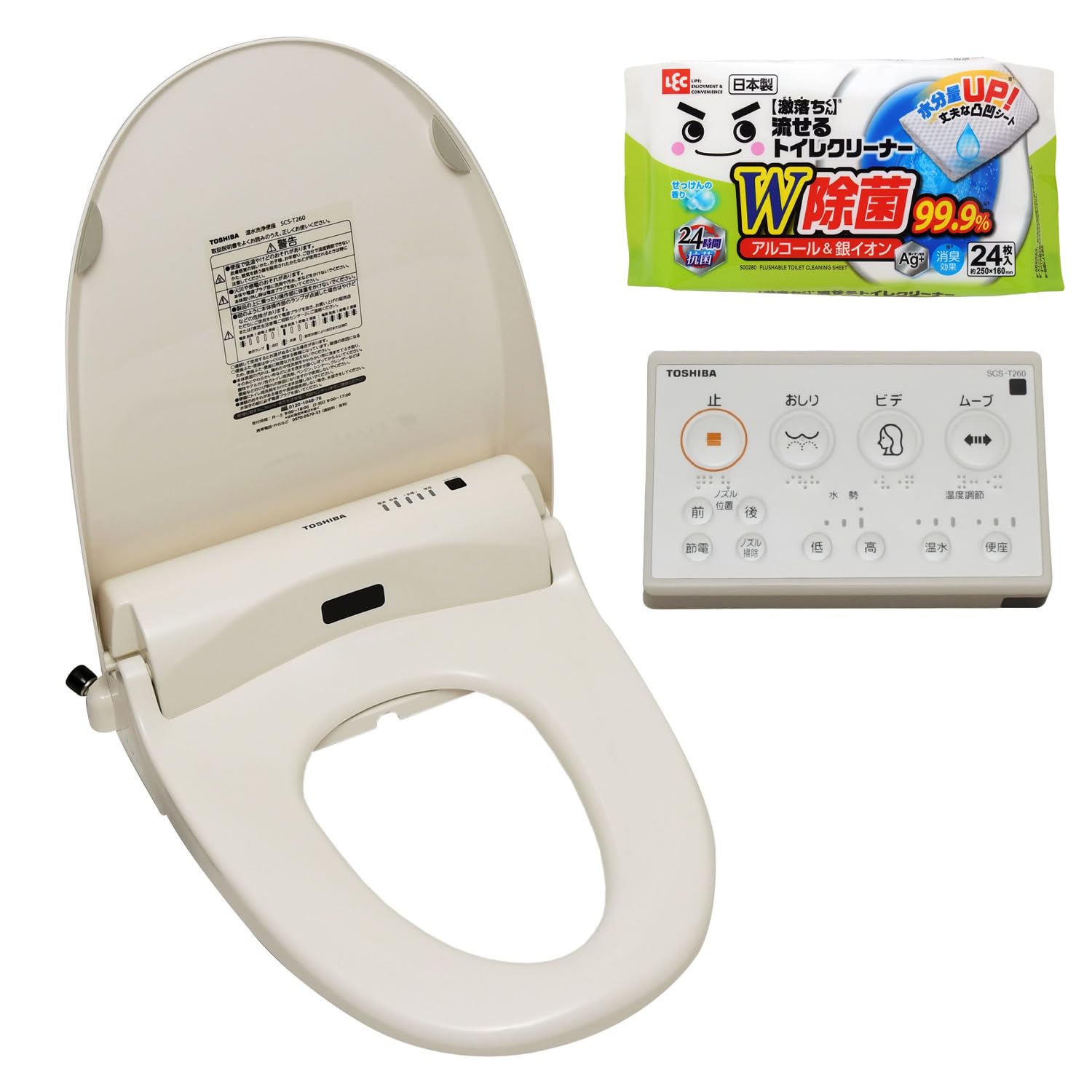 

Набор для чистки сидений унитаза Toshiba Warm Water Wash Pastel Ivory SCS-T260 и 2 предмета