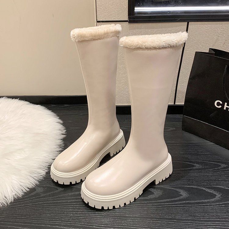 Women's Large Size Soft Sole Winter Warm Fur Snow Boots Padded Lined Ankle Boots Anti-slip Hiking Sports Cotton Boots Martin Boots