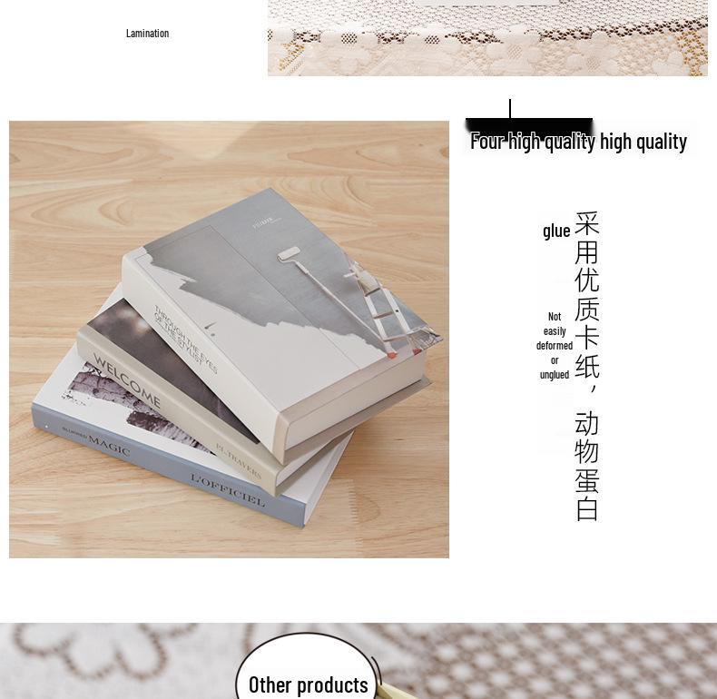 Luxury Fake Book Ornaments: Decorative Books, Simulation Props, English Book Models for High-End Photography