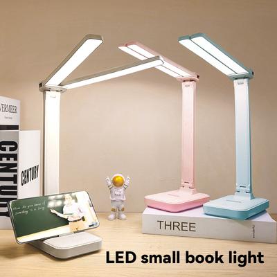 LED Small Book Light, Dimmable Touch Night Light, USB Rechargeable Eye Protection Folding Desk Light, Bedroom Bedside Table