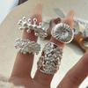 925 Silver Rings for Women Couple Minimalist Handmade Simple Sparckling Flower Ring Fine Jewelry Gift Prevent Allergy