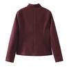 European and American style, new women's clothing, fashionable, casual, versatile, solid color stand-up collar slim jacket