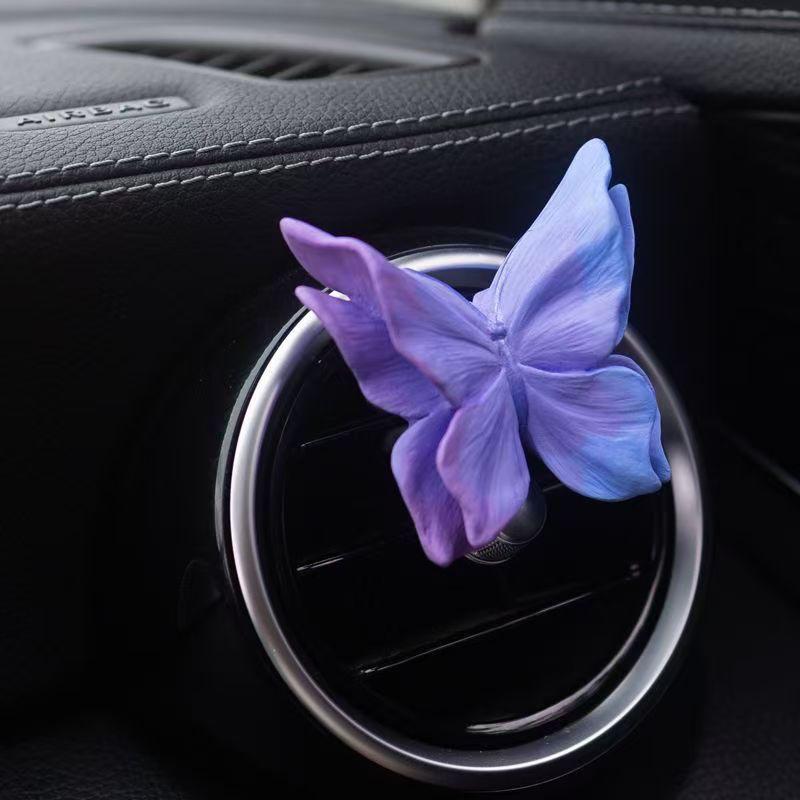 Butterfly Stone Car Vent Diffuser Ornament - Air Freshener & Decoration Butterfly Gift Box with 10ml Essential Oil