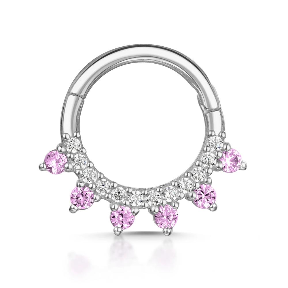 LENNIK 925 Silver Shiny Rhinestone Hoop Earrings For Women Single Cartilage Small Hoop Ear Bone Buckle Piercing Jewelry