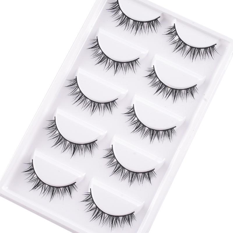 Dichte schwarze falsche Wimpern - Natürlich, voller Streifen für Cosplay/Comic, ideal für Anfänger und Cross-Border-Stile.