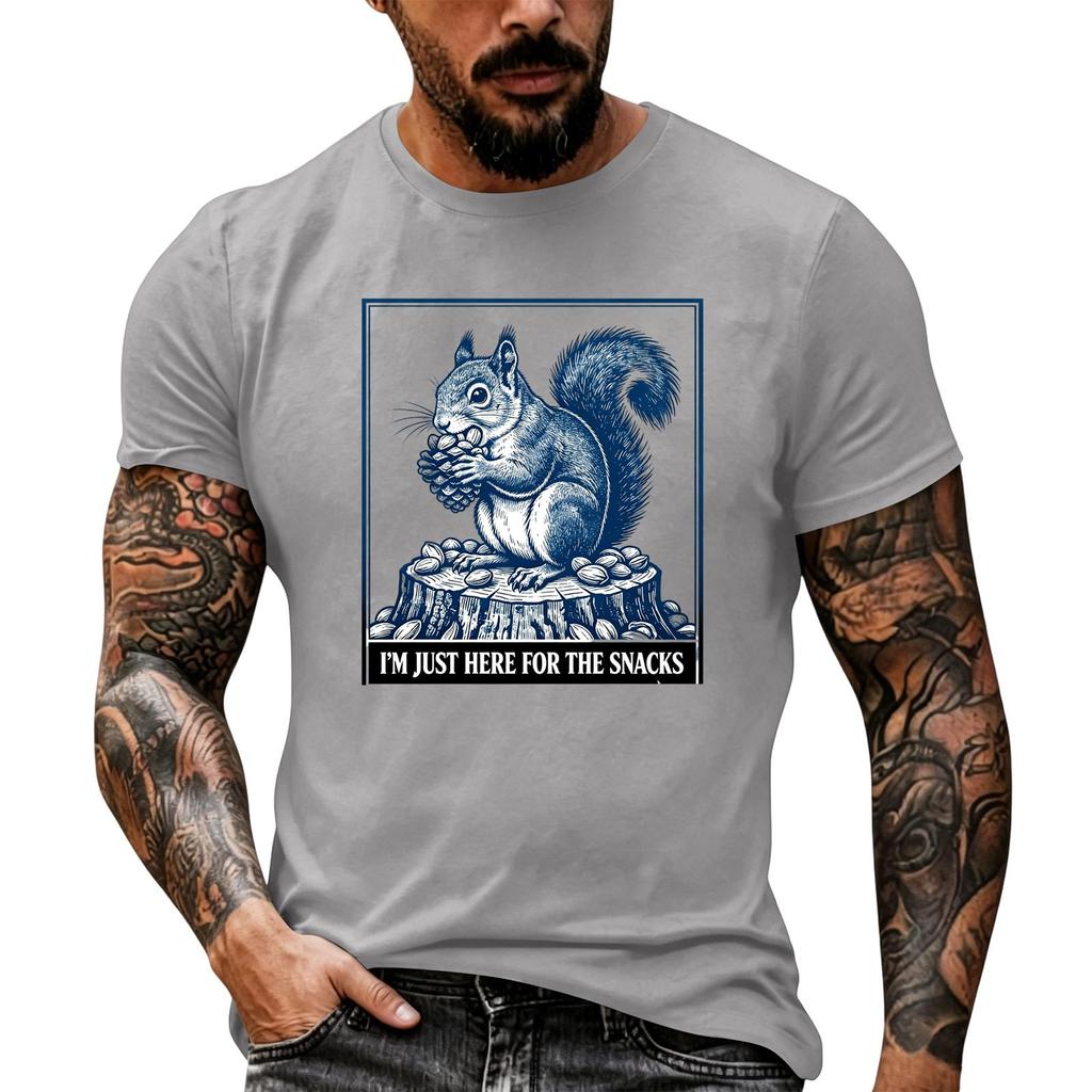 Men's Funny Animal Saying Graphic T-Shirt Retro Print Loose Fit Summer Casual Top