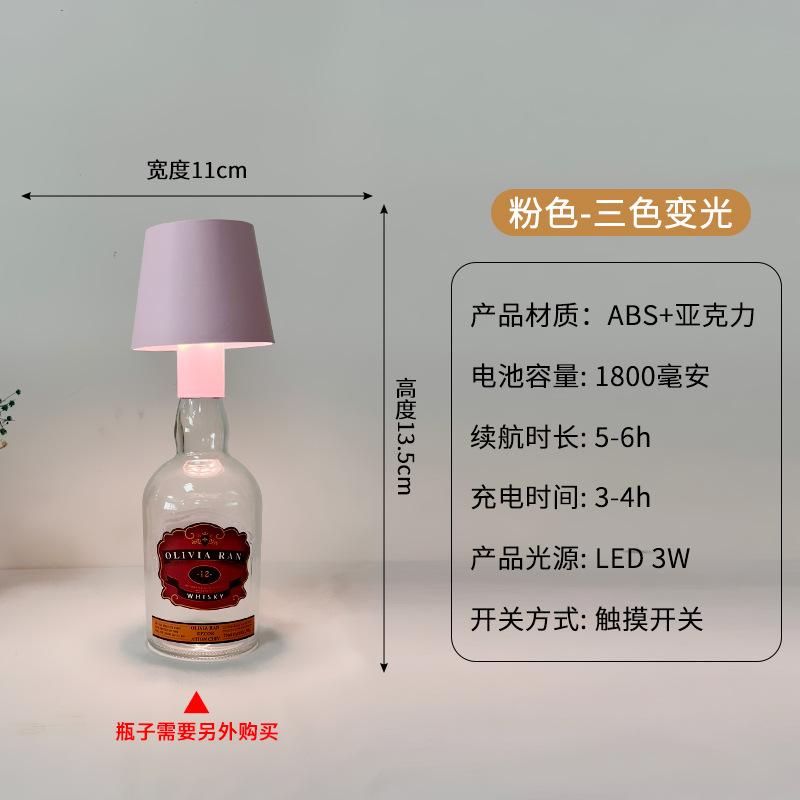 Tall Metal Desk Lamp, Wine Headlamp, I-shaped Desk Lamp, Mushroom Lamp, Bar, Cafe Atmosphere Desk Lamp