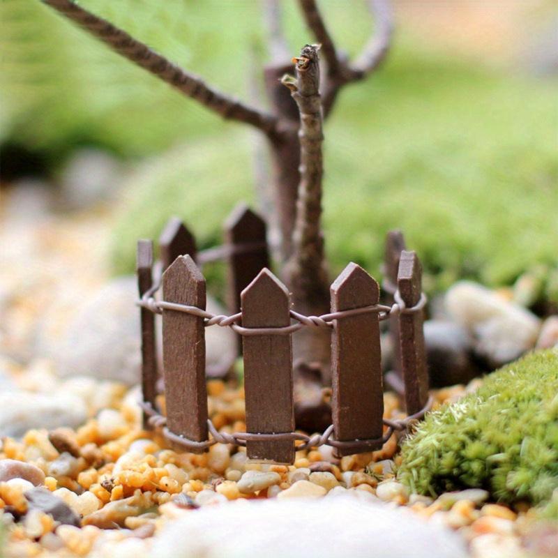 1pc Fairy Tale Garden Mini Fence, 9.5cm/90 Cm Wooden Mini Picket Fence Border Decor, for DIY Terrariums, Succulents, Planters, Dollhouse Yards