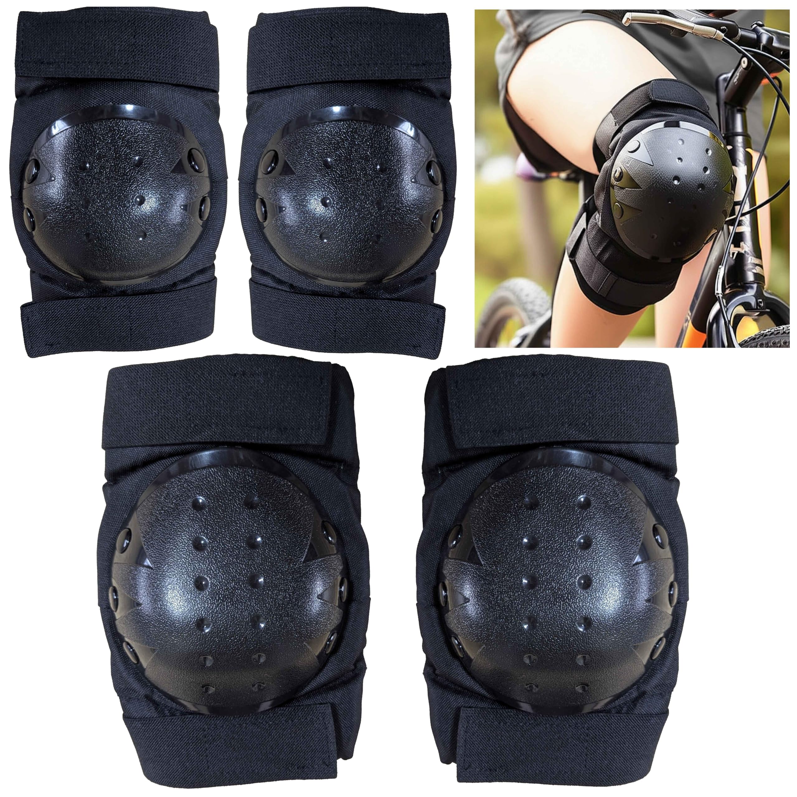 

Walnutskate Protectors for Kids and and Wrist Pads for and Kids Knee Adults 25kg and Adults, Knee, Elbow, Cycling, Skateboarding, (Elbow & Pads,