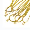 Gold-Plated Titanium Steel Snake Chain Pendant Necklace - Casual & Versatile for Girls (Style YS44)