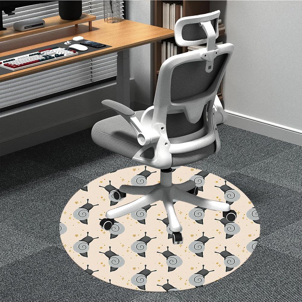 1pc Snail Shell Office Round Area Rug, Indoor Mat Suitable For Office, Under Office Chairs Bedroom Living Room Home Decor, Room Deco