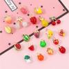 2Pcs Alloy Fruit Enamel Pendant Strawberry Grape Cherry Charms for Jewelry Making DIY Bracelet Handmade Craft Accessories