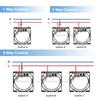 BSEED 1/2/3Gang Touch Light Switches Dimmers 1/2/3Way Function Parts Glass Front Panels EU Standard DIY Spare Parts Only Gray