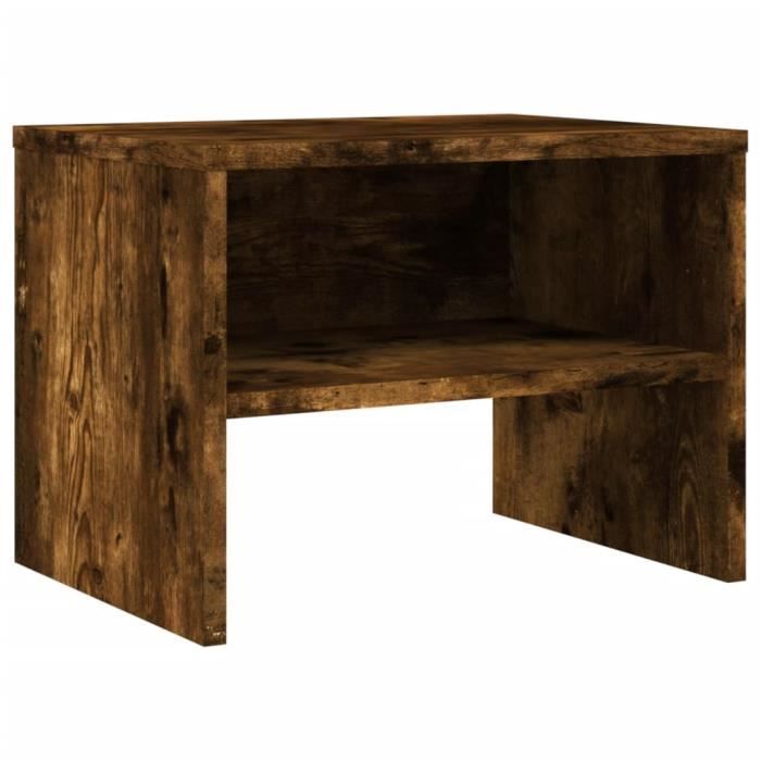 VidaXL Bedside Table Smoked Oak 40x30x30 Cm Engineered Wood 815237