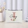 Personalized Makeup Bag Bride Gift Female Travel Organizer Canvas Side Bag Lipstick Eyebrow Pencil Box Wallet