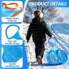 2er Set Sled Bob Blue & Red, Sled with Handle, Durable Snow Slider, Winter Outdoor Sport, Suitable for Kids and Adults, For Unforgettable Winter Days