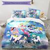 3pcs Sailor Moon 2 Cover Set - Personalized Name, HD Printed Bedding with 1 Cover and 2 Pillowcases - Perfect for Home Decor, Easy Care