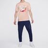 Nike T Shirts Men's Coral Red Crew Neck Moderate Straight Fit CU6872-664