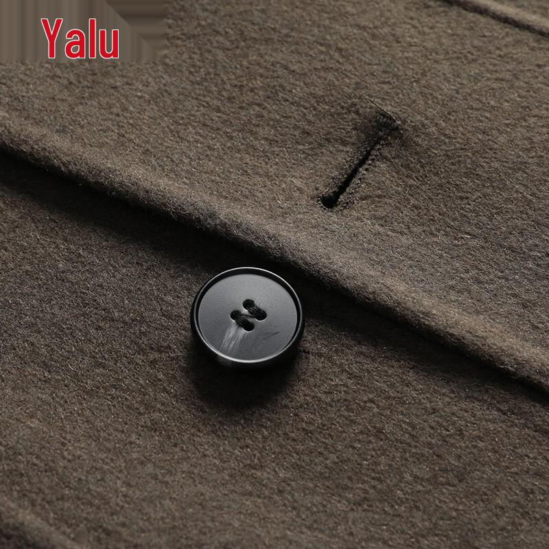 Yalu Men's Mid-Length Wool Blend Casual Coat