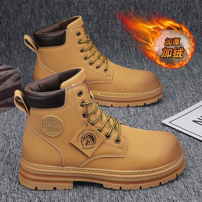 Luxury Brands Riding Boots Walking Shoes for Men Outdoor Boots Men's Ankle Boots Winter New High Top Casual Shoes Classic Design