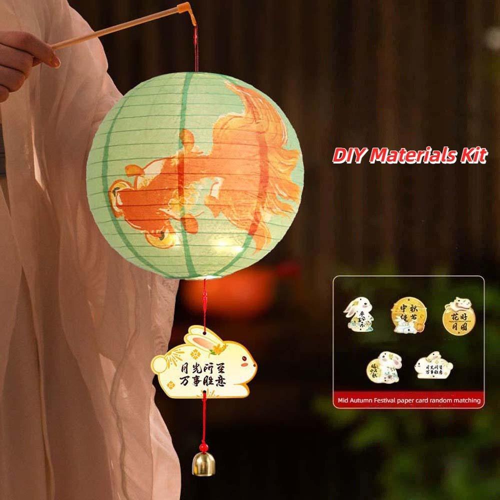 Cell Battery Operated Mid Autumn Lamp Paper Chinese Retro Lantern Paper Lantern  Outdoor Event