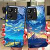 Oil Painting House For Xiaomi Redmi 13C Note13 12 Pro Plus 5G Note 9 13T Pro POCO X6 F5 F6 Black Tempered Glass Phone Case