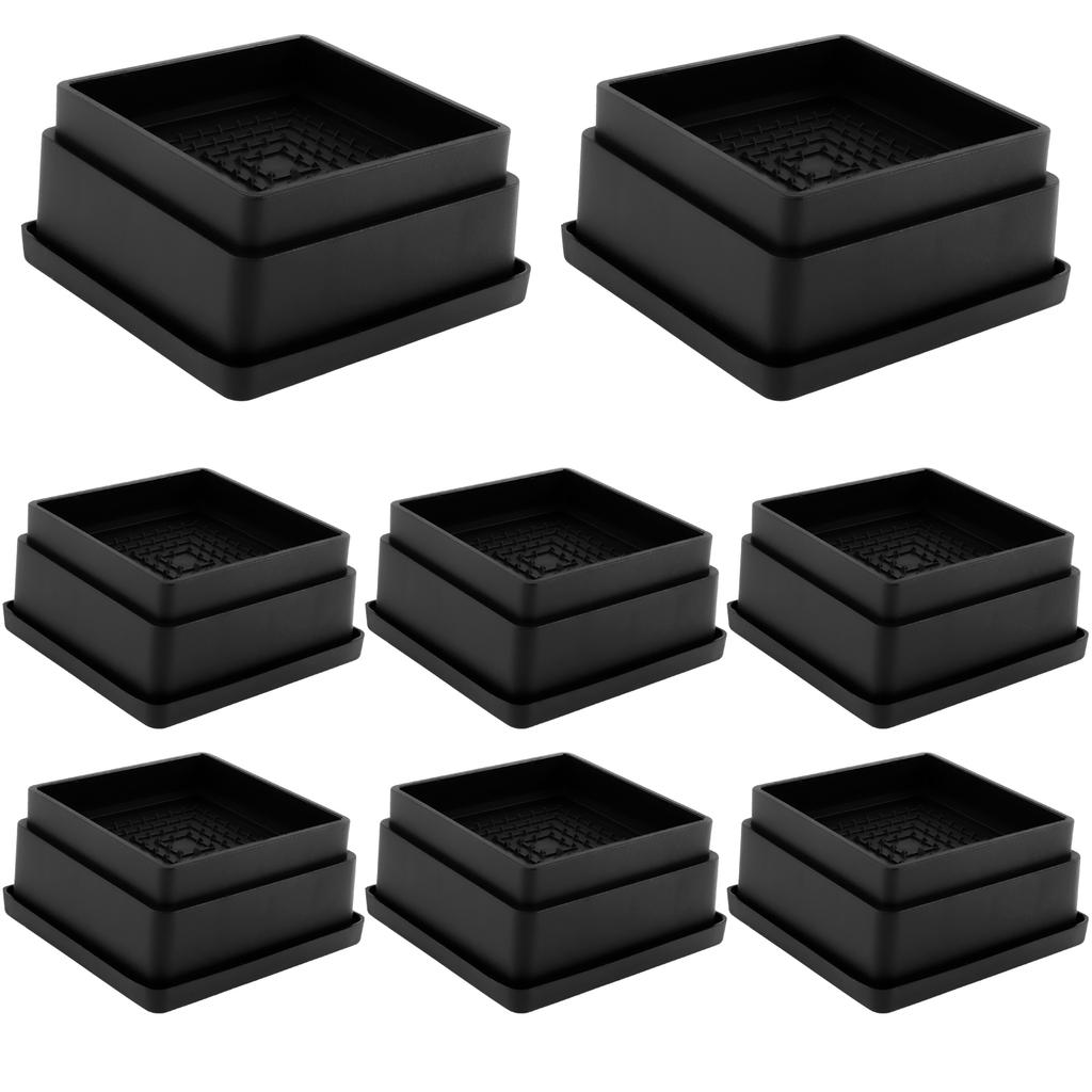 8 st Kraftiga Gummi Soffa Skåp Fötter Benhöjare Stadiga Stabila Möbelhöjare Halkskydd Stötdämpning Sänghöjningsblock