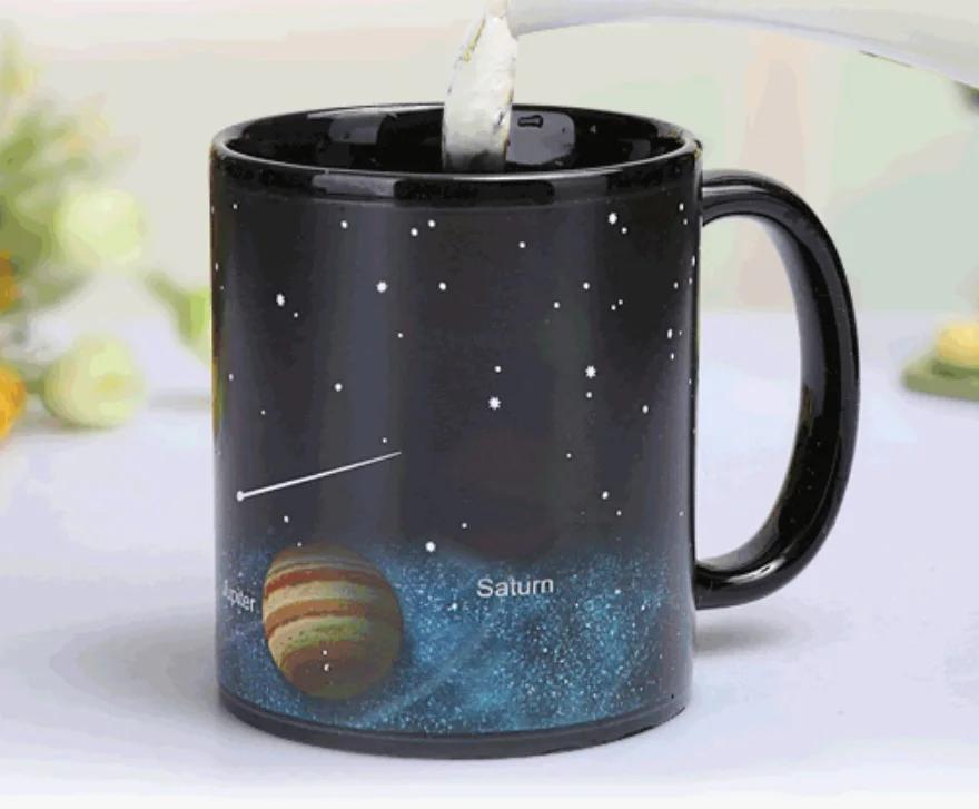 Solar system Magic Mug Temperature Changing Cup Hot water change color Ceramic cup mug Creative gifts