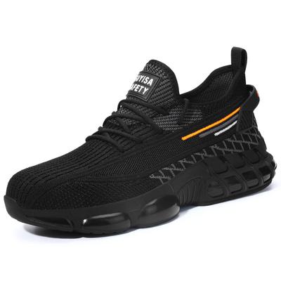 Zapatos de seguridad para el trabajo, resistentes a golpes y perforaciones, transpirables, con punta de acero, ligeros y cómodos, para hombre