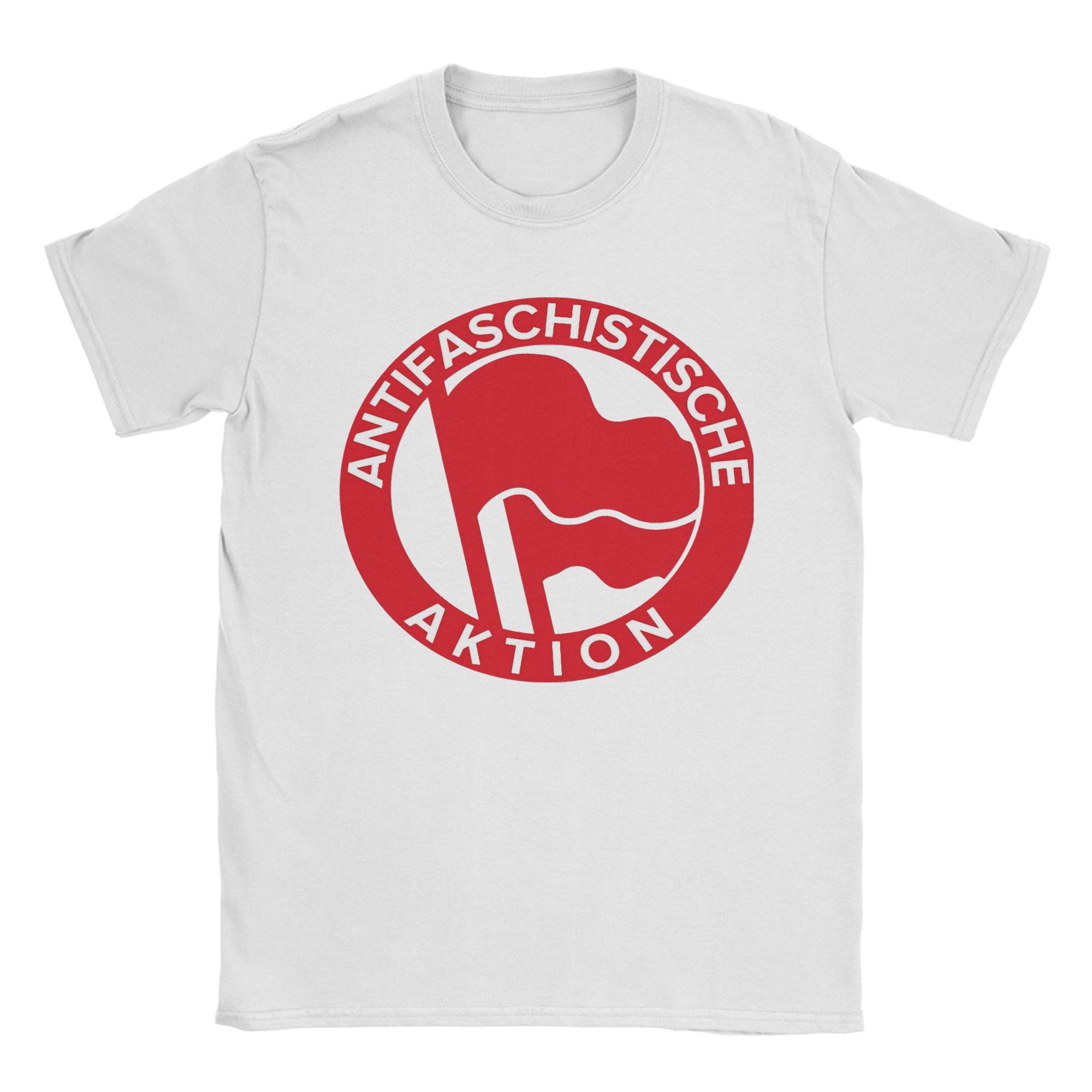 

Хіп-хоп Антифашистська Антифа Квіткова Футболка Чоловіча Бавовняна з Коротким Рукавом Круглий Виріз Літній Одяг M