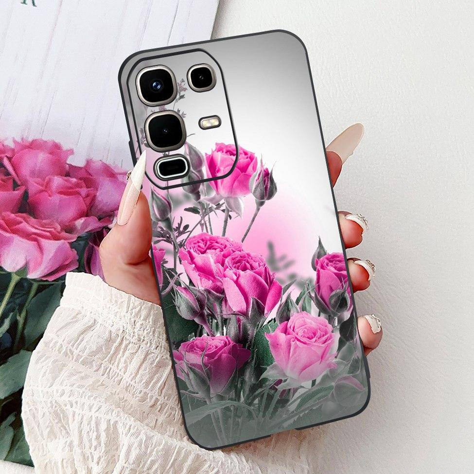 Per Infinix Note 50s X6870 Cover Posteriore Per Infinix Note 50s 5G Custodia Silicone Moda Lusso Fiori Gatto Carino Dipinto Divertente Paraurti