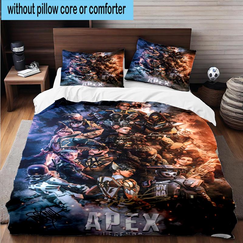 3PCS Red Black Apex Bedding Set,Including 1pc Duvet Cover And 2pcs Pillowcases Perfect for Bedroom, Dormitory, Fan Christmas gift