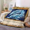 Blue Eyes White Dragon Multi Purpose Customizable Blanket Personalized Text Soft Cozy Great For Sofa Couch Office Bed Picnics Four Seasons Universal