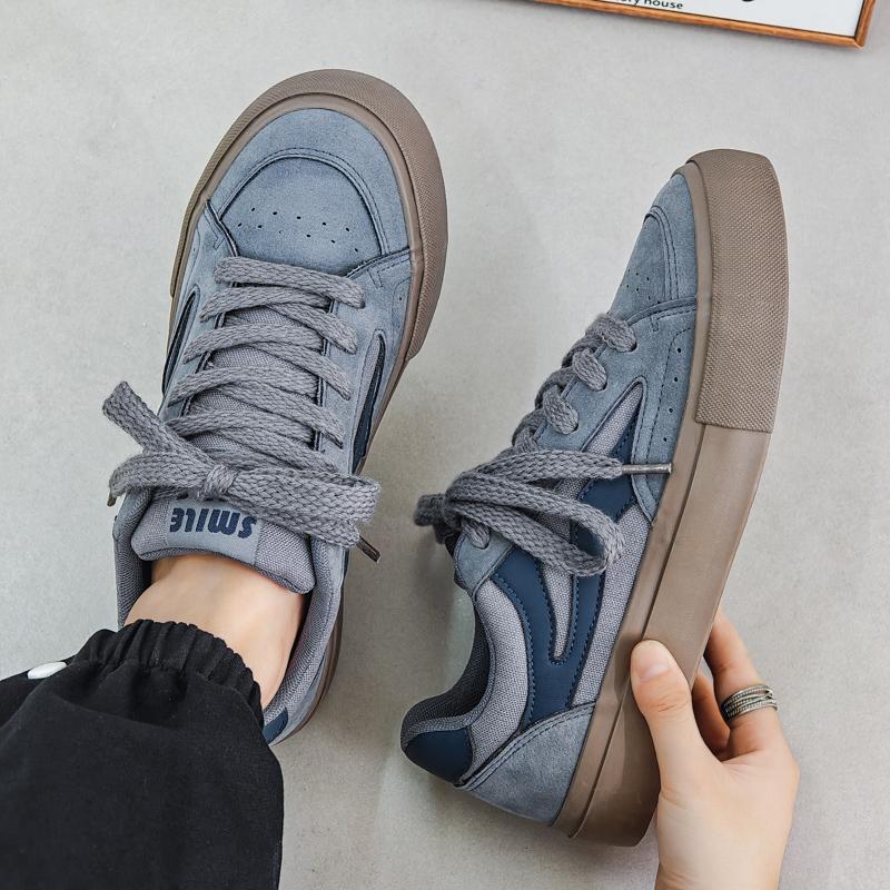 Men's Classic Fashion Low Top Skateboarding Breathable Canvas Sports Shoes Students Boys Male Trending Comfortable Soft Sole Running Gym Sneakers