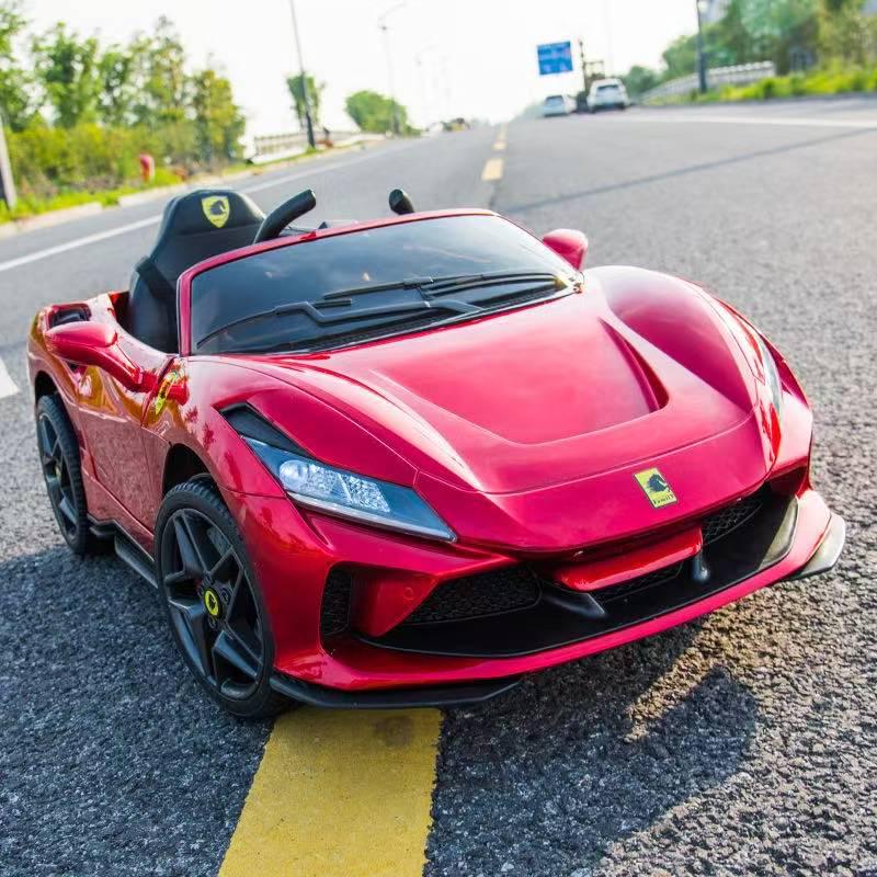 Kids' Four-Wheel Electric Ride-On Car with Remote Control, Rechargeable, Double Seater Stroller