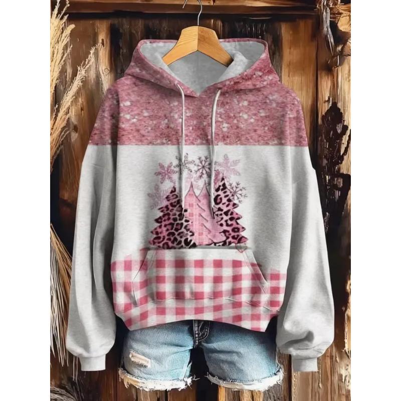 Fashion Women's Hooded Sweater 3D Casual Color Printing Casual Long Sleeve Sweater