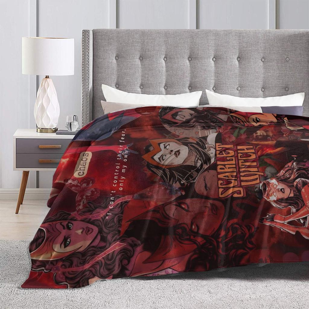 Scarlet Witch Flannel Blanket Soft Bedding Throws for Living Room Camping Funny Bedspread Sofa Bed Cover
